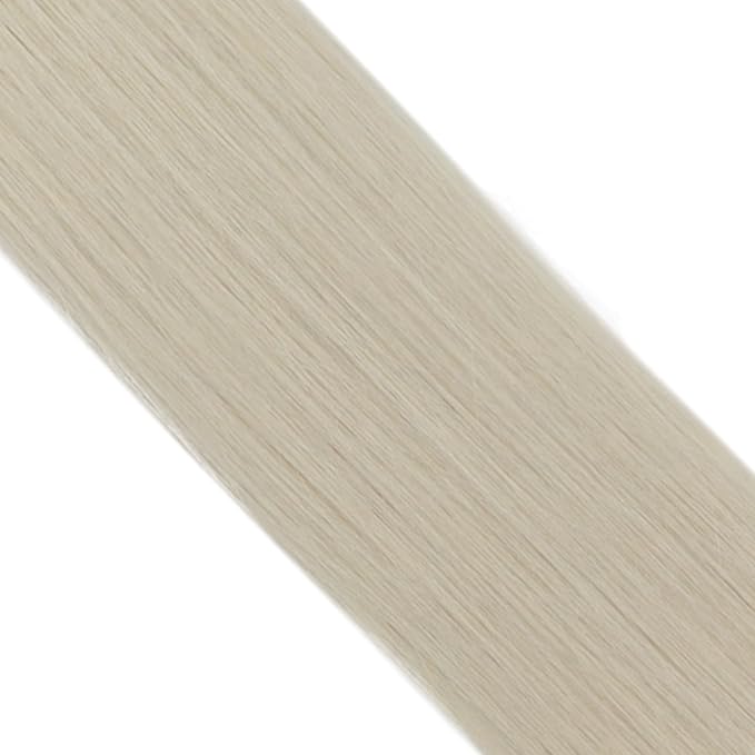 Full Shine Injection Tape ins Human Hair Extensions Virgin Tape Hair Extensions Human Hair Color 1000 Blonde Human Hair Extension 14Inch Machine Remy Seamless Extensions 10G 5Pcs for Wedding
