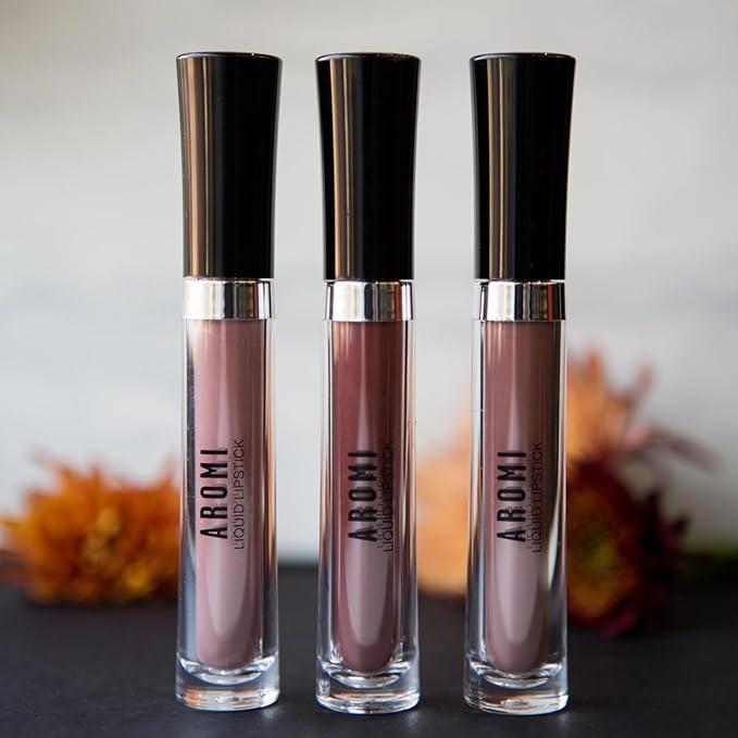 Aromi Chocolate Brown Liquid Lipstick | Dark Brown Nude Lip Color, Vegan and Cruelty-free, Long-lasting, Waterproof, Handmade (Magnetic Mahogany)