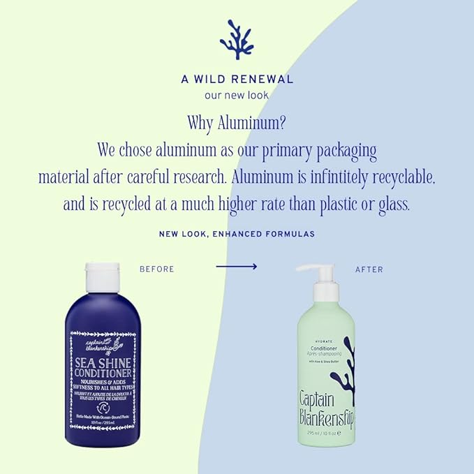 Captain Blankenship Hydrate Conditioner | Moisturizes, Repairs Split Ends, Restores Shine & Softness Without Weighing Hair Down | Color-Safe, Organic, Sulfate-Free, Vegan Haircare - 10 oz
