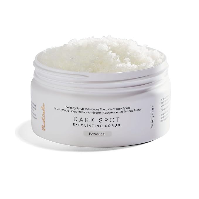 Bushbalm Dark Spot Exfoliating Scrub – Pre-Shave Sugar Scrub for Dark Spots, Hyperpigmentation, Razor Bumps & Dry Skin – Gently Buffs & Soothes Sensitive Skin - Bermuda 236 ml