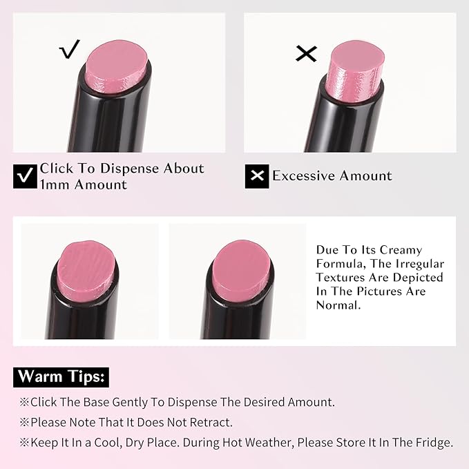 KIMUSE Lip Plumper, 2PCS Moisturizing All-in-one Lip Plumping, Gloss, Balm, Non Sticky Lip Plumper Solid Lipstick Click Lip Balm, Buildable, Vegan & Cruelty-Free