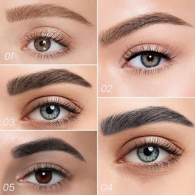 Eyebrow Ink Pencil by Brow Stylist -Micro 4 Point Brow Pen Lift & Snatch Eyebrow Pen Kits,Long-Lasting Waterproof Natural Eyebrow Hair (B-1Pc 05# Black)
