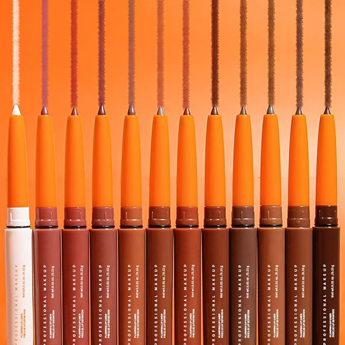 Matte Lip Liner Pencil for Shaping Lips, Retractable Creamy Brown Crayon LipLiner Pencil, Long Lasting Waterproof Lipstick Lip Liner Makeup, Vegan Beauty 11#