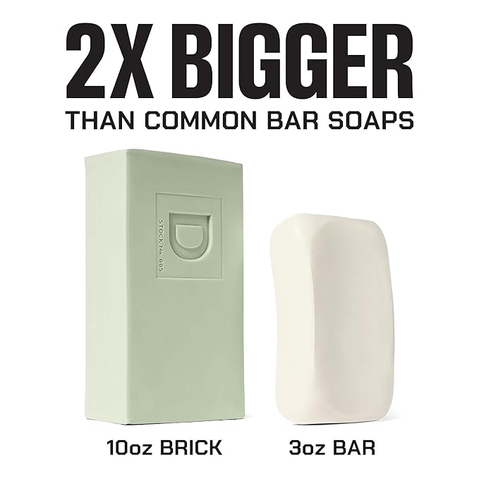 Duke Cannon Supply Co. Extra Large Big Brick Bar Soap - Men's Triple-Milled Bar Soap with Masculine Scents - Forest Air + Birchwood - All Skin Types - High Country, 10 oz
