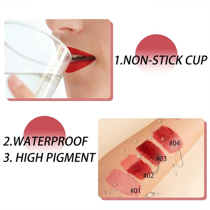 3PCS Peel Off Lip Stain Lip Tint,Waterproof Long-Lasting Tear-off Lip Gloss,Peel Reveal Lip Stain,Peel Off Tattoo Lipsticks,Nonstick Cup Lip Gloss, Tattoo Magic Color Lip Set Lip Makeup