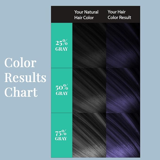 Water Works Hair Color Powder, Blue Black – Permanent Hair Dye for Root Touch-Up & Full Coverage, Men & Women, 3 Pack