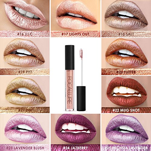 FOCALLURE Ultra Matte Liquid Lipstick,Longwear Rich Lip Colors,Easy to Create a Sexy Lips with High-grade Formula,Long Lasting Waterproof Lipstick Make Up,#49