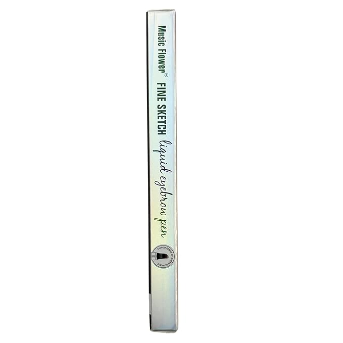 Music Flower Eyebrow Pen, Liquid Eyebrow Pen, Waterproof Brow Pencil with Micro-Fork Tip, Smudgeproof Long Lasting Fine Sketch Microblading Pen, Reddish Brown