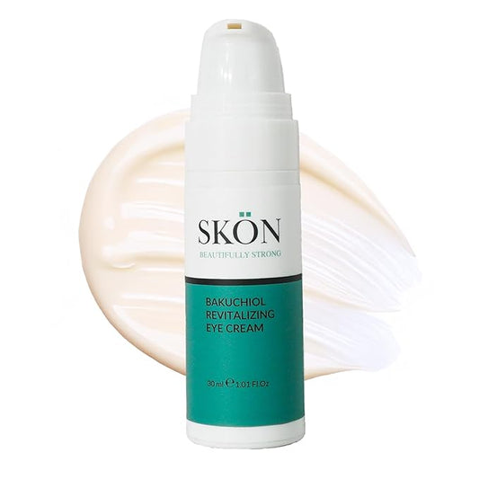 Skön Bakuchiol Eye Cream – Anti-Aging Eye Cream for Wrinkles, Puffiness & Dark Circles – Hydrating Undereye Cream with Hyaluronic Acid & Shea Butter, Brightening Eye Treatment for All Skin Types, 15ml