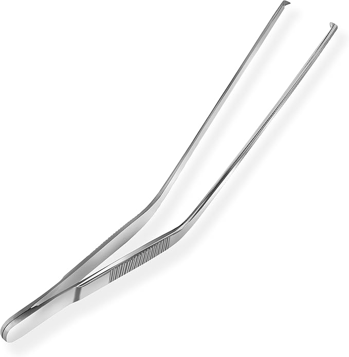 Luca Ear Adson Bayonet Shape Tweezer Forceps Stainless Steel (Tissue 1x2 Teeth Luca Ear, 5")