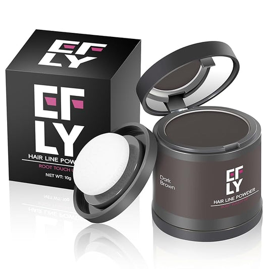 Root Touch Up Hair Color Powder For Concealing Hair Loss and Thinning, Gray Hair Shadow Powder Root Cover Up Hairline Powder For Women Men Eyebrows, Beard Line (Dark Brown, 0.35 Ounce)