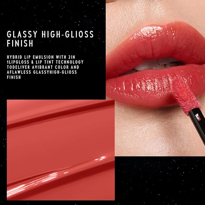 STELLAR DUST LIP STAIN-Long Lasting, Waterproof and Transferproof Lip Tint, Glossy Finish Lip Gloss, Lightweight Lipstick, High Coverage, Stocking Stuffers For Teen Girls (16 ARES)