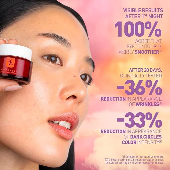 Erborian Skin Therapy Eye Cream, Multi-Perfecting Anti-Aging, Illuminates, De-Puffs, Firms, Hydrates With Caffiene, Lightweight, Korean Skincare, 15mL