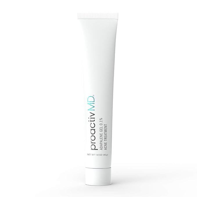 ProactivMD Adapalene Gel Acne Treatment, Paraben Free, Prescription Strength Retinoid For Face and Body Acne, .1% Solution, 1.6 Oz