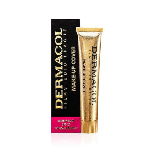 Dermacol - Full coverage foundation, Liquid Makeup Matte Foundation with SPF 30, Waterproof Foundation for Oily Skin, Acne, & Under Eye Bags, Long-Lasting Makeup Products, 30g, Shade 218