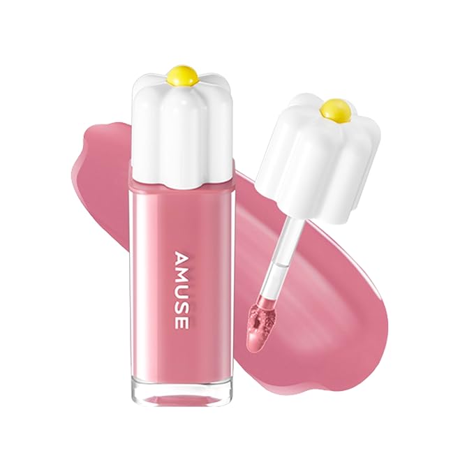 Amuse SEOUL Daisy Flower Dew Tint 09 MAUVE GRAPE | 35% High-moisture Water Tint, Long-lasting, Vitamin E Acetate, Moisturizing, No Peel Off, Lip Treatment, Non Sticky, Korean Lip Tint for Dry Lips