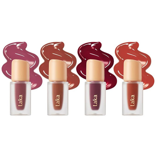 Laka Fruity Glam Tint Mini Best Sellers, #102 Dewy, #108 Salty, #115 Envy, #114 Harmony