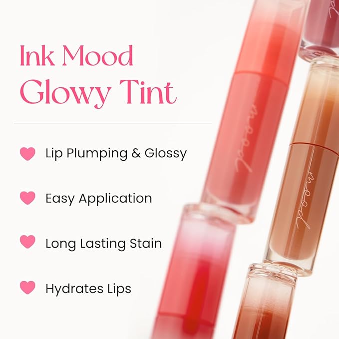 Peripera Ink Mood Glowy Tint | Lip-Plumping, Naturally Moisturizing, Lightweight, Glow-Boosting, Long-Lasting, Comfortable, Non-Sticky, Mask Friendly, No White Film (026 WHY SO BERRY (SODA CAFE))