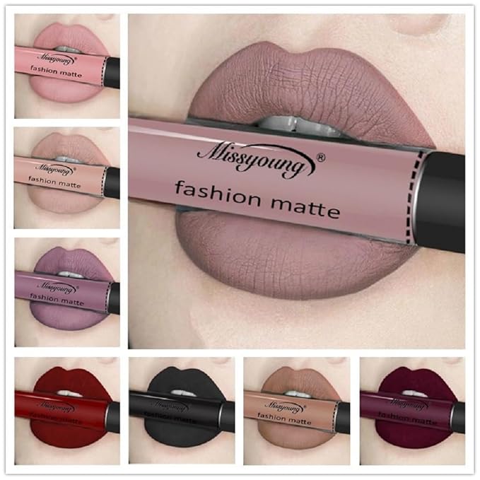 Generic Missyoung 18-Color Matte Liquid Lipstick Set, Long-Lasting Non-Sticky Formula, Flawless Makeup Looks (3)