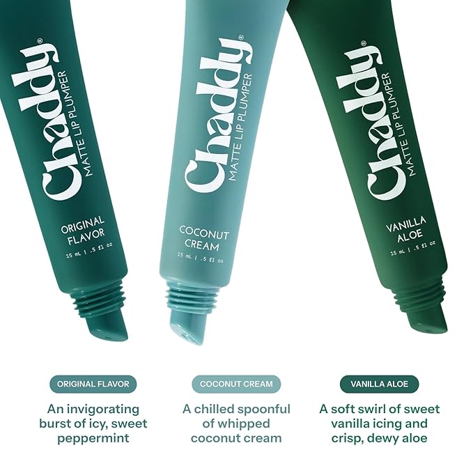 Chaddy Matte Lip Plumper - Hydrating Lip Plumper with Hyaluronic Acid | Plumping Lip, Natural Lip Care and Enhancer - (Trio Pack)