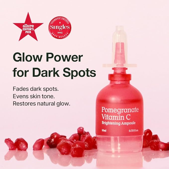 Vitamin C Brigntening Serum (10ml / 0.33 Fl oz) 1ea | Dark Spot Care, Radiant Glow, Glass Skin, Multi-Vitamin Complex, Pomegranate Water, For Sensitive Skin, NDP