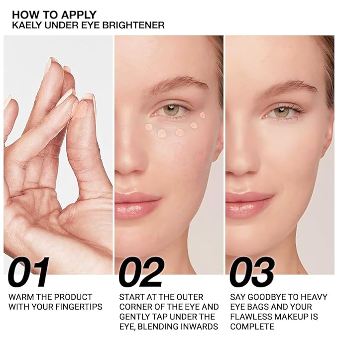 Kaely Under Eye Brightener, Under Eye Concealer for Older Women, Color Correcting Pot Concealer for Dark Circles Brighten Makeup, corrector de ojeras, Vegan & Cruelty-Free, 05 Nude Pink Shimmer