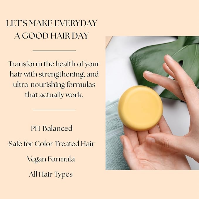 Solid Lemongrass & Sweet Orange Conditioner Bar, Natural & Organic, For All Hair Types Including Frizzy, Sulfate-Free & Cruelty-Free, 2.3 Ounce (2-Pack)