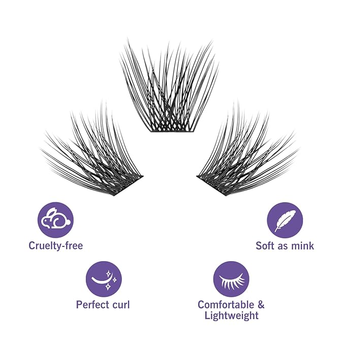 Fluffy Lash Clusters, 156 Lightweight Clusters Individual lashes, 8-14mm Individual Lashes DIY Cluster Lashes Extension Soft Comfortable False Eyelashes (Fluffy-Mixed)