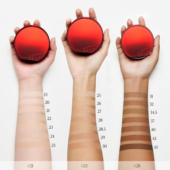 Espoir Be Velvet Cushion Foundation #28.5 Ginger Olive | Quick and Easy Coverage with Long-lasting Color by Zero Oxidation, Velvety Smooth Finish & Lightweight Formula, Vegan, Korean Makeup, 0.46 oz