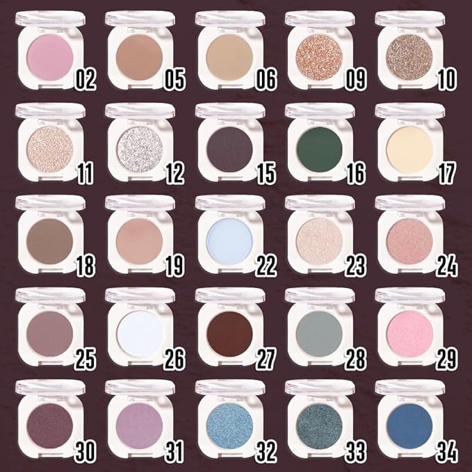Plum Matte Eyeshadow Palette for Women, Single Monochrome Eye Shadow Makeup, Shiny Pressed Powder, Blendable Natural sombras para ojos, Holographic,Vegan,Travel -30
