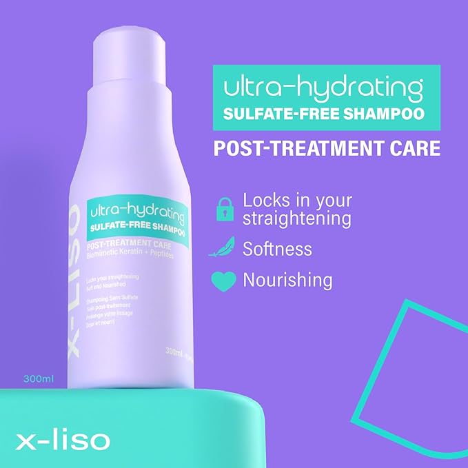 Ultra-Hydrating Sulfate-Free & Salt-Free Shampoo – Moisturizing, Shampoo for color treated hair, Vegan Post-Treatment Care for Straightened & Keratin-Treated Hair & Anti-Frizz Formula