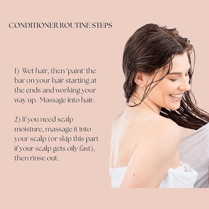 Coconut & Argan Oil Conditioner Bar, Deep Moisturizing for Dry Damaged Hair. Hydrating & Nourishing Solid Conditioner for Curly, Coily & Color Treated Hair, Vegan & Sulfate free, USA Made. 2.3 oz.