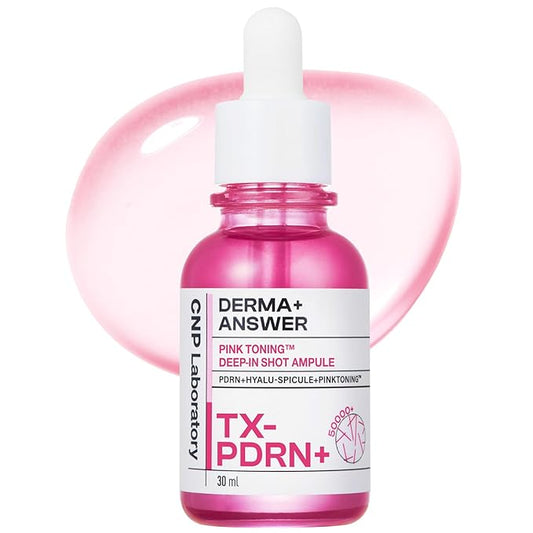 CNP PDRN + Tranexamic Acid Serum, Pink Toning Skin Booster, Niacinamide & Micro-spicules, for Glass Skin, Korean Skin Care, 1. 01 fl. oz.