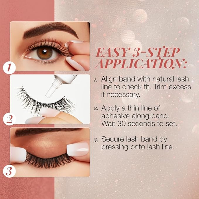 Ardell Naked Natural Lashes 422 - Natural Look False Eyelashes with Invisiband, Soft Volume Wispy Lashes Strip for Everyday Wear, 4 Pairs