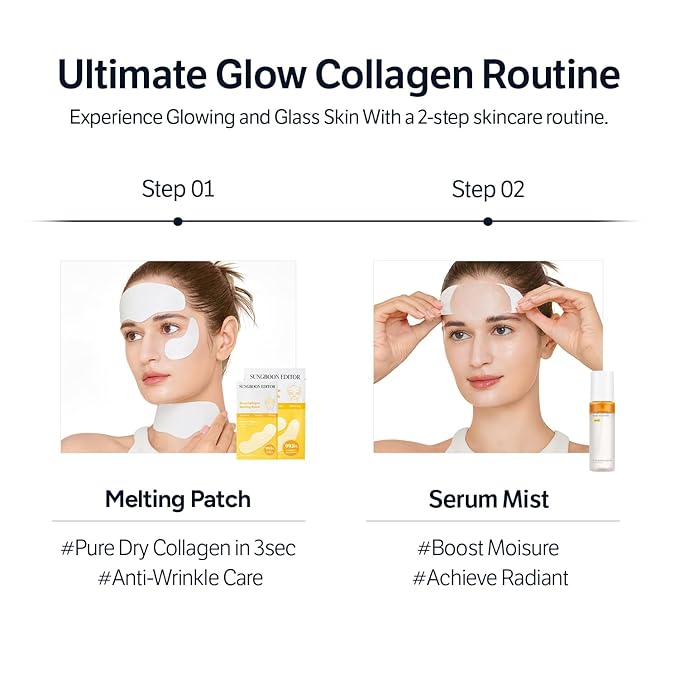 SUNGBOON EDITOR Deep Collagen Barrier Serum Mist | Hydrating & Wrinkle Care Face Mist for Dry Skin | Collagen + Peptides + Vita C | Korean Glass Skin Spray | Stocking Stuffer for Women, 3.38 fl oz