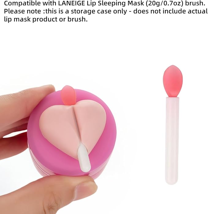 Lip Brush Holder,Lip Balm Brush Organizer Compatible with LANEIGE Lip Sleeping Mask,Silicone Sleeve Protector Cover for Lip Brushes(Pink & Blue & Green)