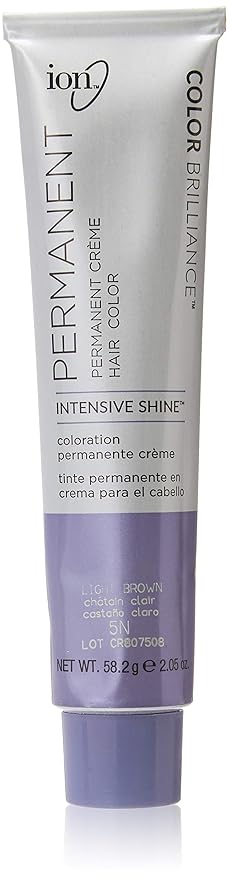 Ion Permanent Creme Hair Color 5RC Light Copper Brown, Vegan, Cruelty Free, PPD Free, 100% Gray Coverage, Long Lasting, Fade Resistant Color, 2.05 oz