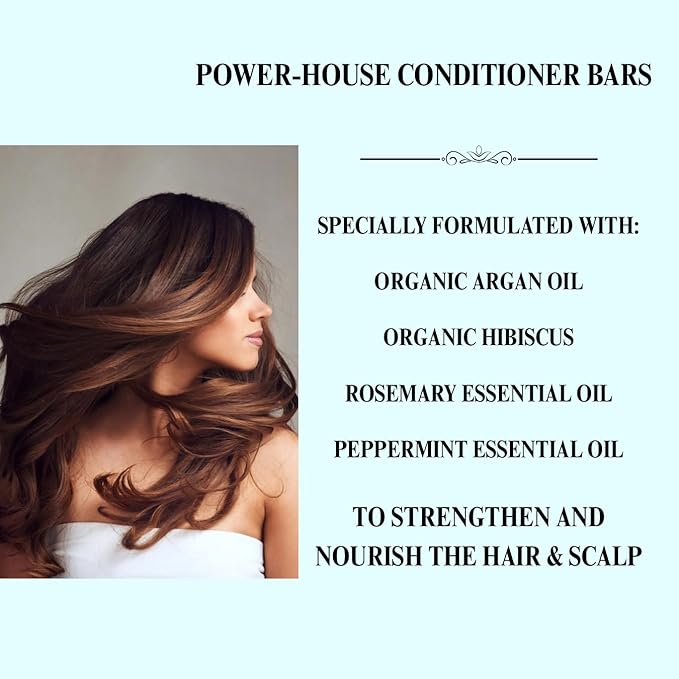 Aspen Kay Naturals Conditioner Bar, Made With Natural & Organic Ingredients, All Hair Types including frizzy hair, 2.3 Ounce Bar. (Rosemary & Peppermint)