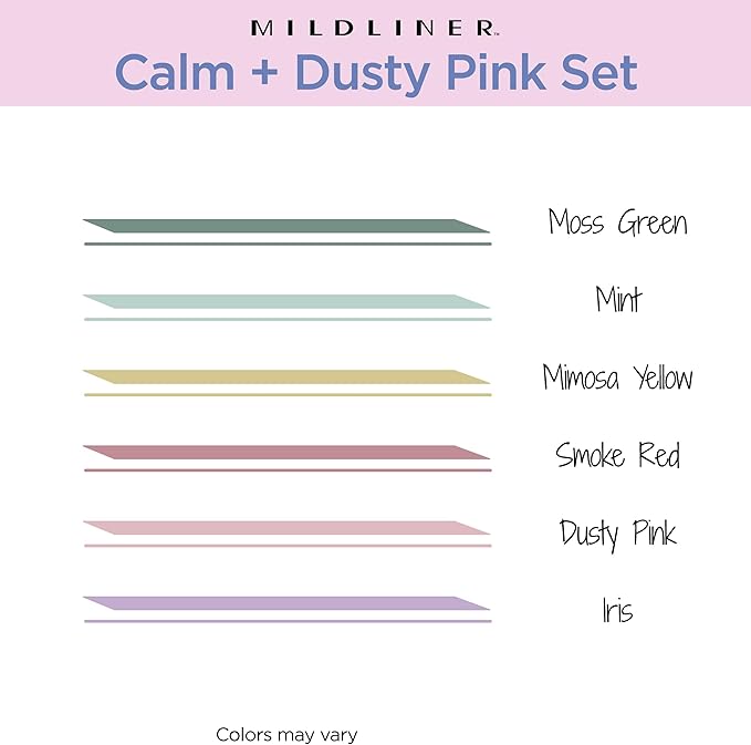 Zebra Pen Mildliner Dual-Tip Highlighter Marker Set, Chisel Tip, Ideal for Bible Highlighting, No Bleed, School Supplies and Teacher Supplies, Assorted Mild Colors, 6-Pack (78906)