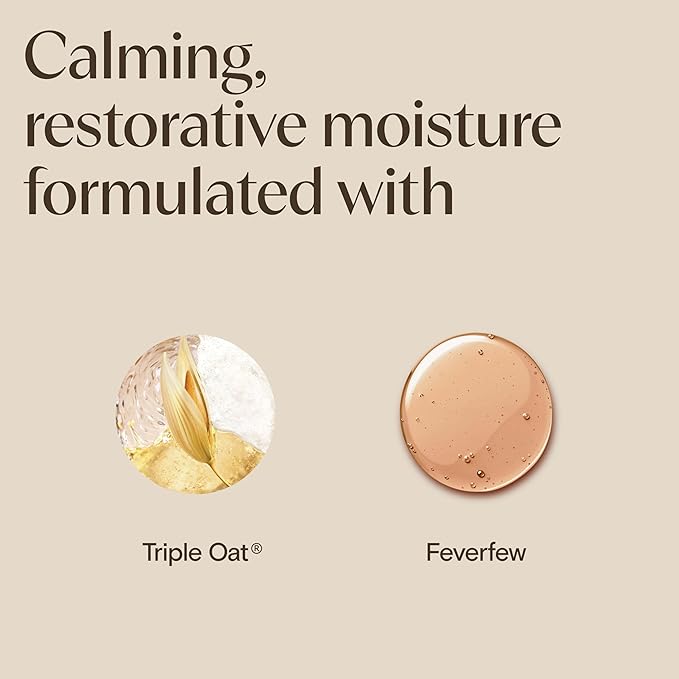Aveeno Calm + Restore Triple Oat Hydrating Face Serum for Sensitive Skin, Gentle Lightweight Facial Serum Instantly Smooths Skin, Non-Comedogenic, Hypoallergenic & Fragrance-Free, 1 fl. oz