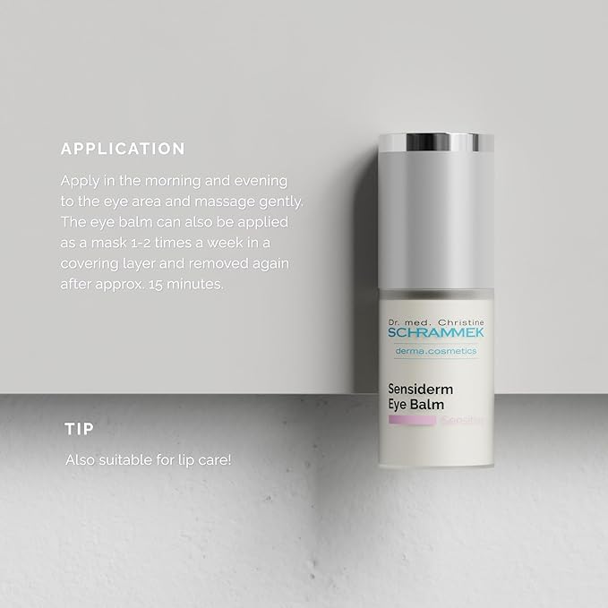 Schrammek Sensiderm Eye Balm – Intensive Care for Dark Circles, Puffiness, and Crow’s Feet – Gentle Formula with Eyebright and Centella Asiatica – Smooths and Hydrates – Dr