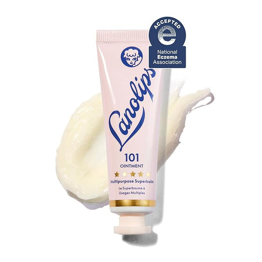 Lanolips 101 Ointment - Lanolin Lip Balm for Smooth, Hydrated & Healthy Lips - Multipurpose Lip Ointment with Lanolin Oil for Dry Lips, Cuticles & More - Original Superbalm (0.52 oz)