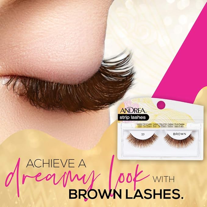 Andrea False Lashes Style 33 - Brown 4 pairs