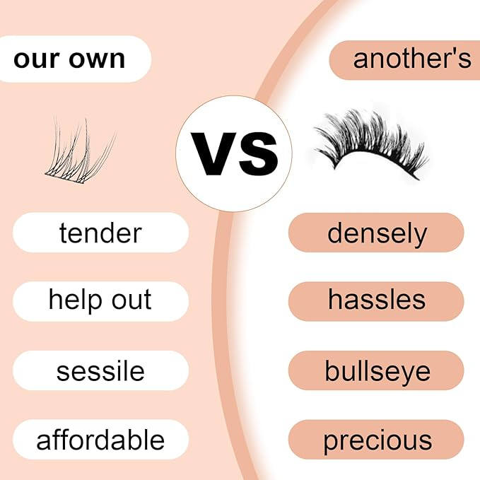 Wispy Cluster Lashes 144 Pcs 10-12mm Mix Natural Individual Eyelashes Wispy C Curl DIY Cluster Eyelash Extensions Super Thin Band Eyelashes (QF-10-12mm)