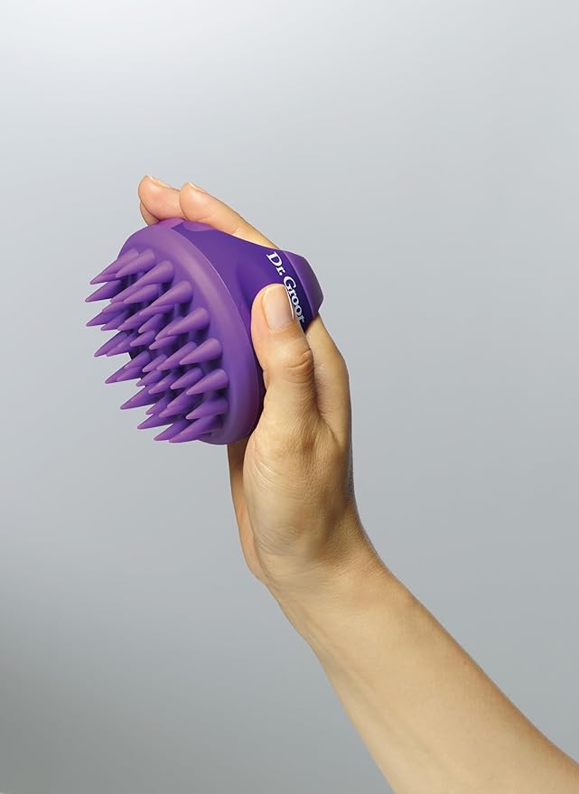 Dr. Groot Premium Scalp Cleansing Brush, Hair Scalp Massager, Scalp Scrubber with Soft Silicone Bristles, Hair Shampoo Brush for Scalp Exfoliation, Wet Dry Hair Brush for Scalp Care