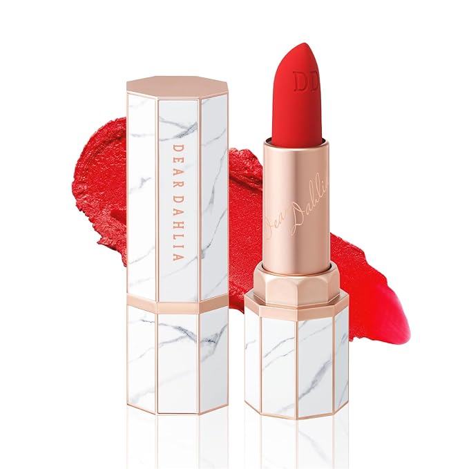 DEARDAHLIA Lip Paradise Effortless Matte Lipstick (Betty) - Vegan Silky Matte Lipstick with Wightness, Long-Lasting and High-Pigment Color, Dahlia Petal-Shaped Tip for Easy Use. 0.11 oz
