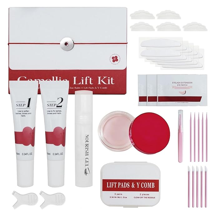 Upgraded Lash Lift Kit Professional - Eyebrow Lamination & Eyelash Perm Kit with High Adhesion Glue and Long-Lasting Curling Set, Gentle Formula for Sensitive Eyes