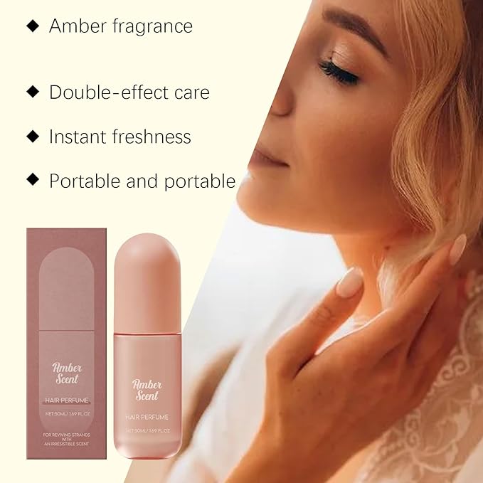 Hair Mist Perfume & Full Body Spray for Women - Amber Body Fragrance Mist, Freshen Hair, Body & Pillows, 50mL