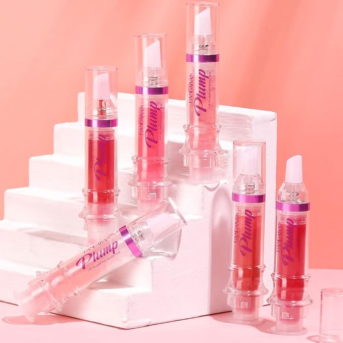 Plumping Lip Oil With Chili Extract - Fuller Lips Instantly! Ultra-Hydrating & Nourishing, Glossy Finish Lip Glow Oil, Lip Plumping Booster Plump, Smooth, and Define Your Lips Naturally (01 Pink)
