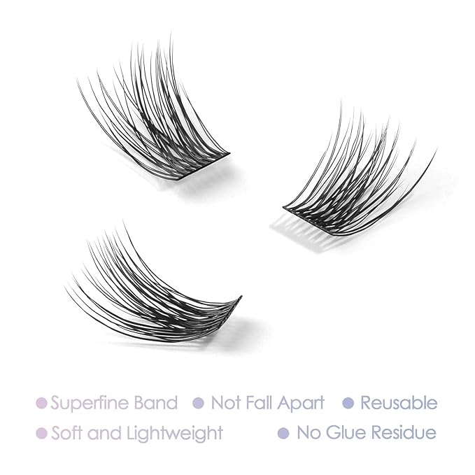Lash Clusters, DIY Eyelash Extension, 40 Clusters Volume Individual Lashes, Wispy Fluffy Reusable Artificial Natural Look for Cluster Lashes, C Curl Lashes Pack (Volume-12mm)
